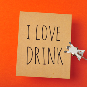I LOVE DRINK - 크라프트지 스티커